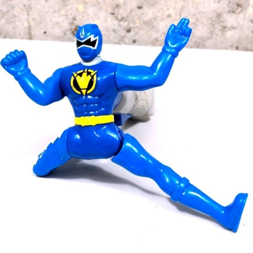 VTG Power Rangers Dino Thunder Blue‎ Ranger 2004 McDonald's Toy Action Figure 4"